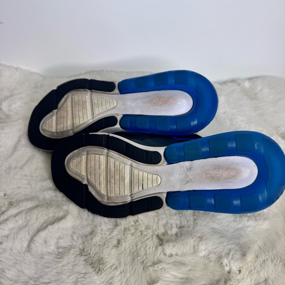 Nike Men’s Air Max 270 Size 10 Anthracite/Blue Black EUC Sneakers - Picture 6 of 11